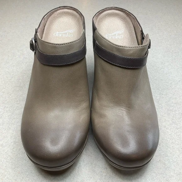 Dansko Malissa Heeled Mule 37 Stone Burnished NWOB - Picture 3 of 11